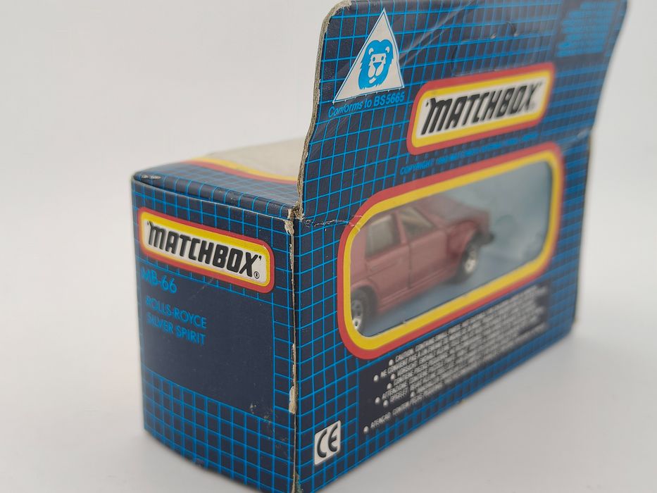 MB66 Matchbox Rolls Royce Silver Spirit Blue Grid Box
