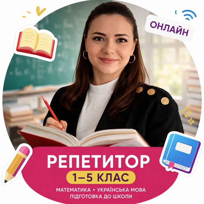 Репетитор 1–4 клас | Математика | Українська мова | Підготовка до школи