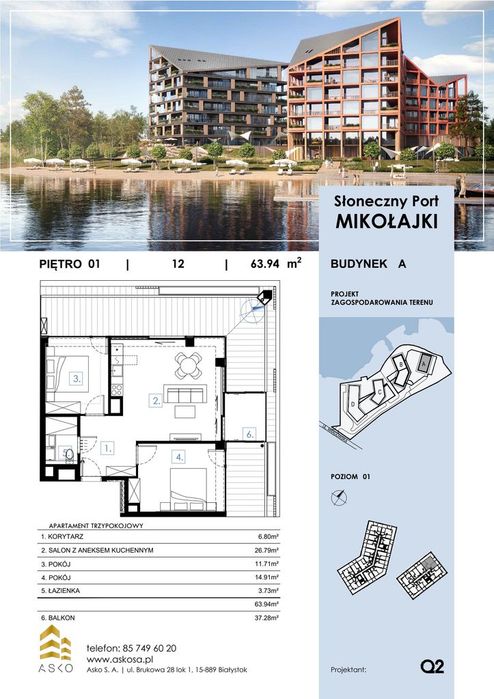 3-pokojowe mieszkanie 63m2 Bez Pośredników
