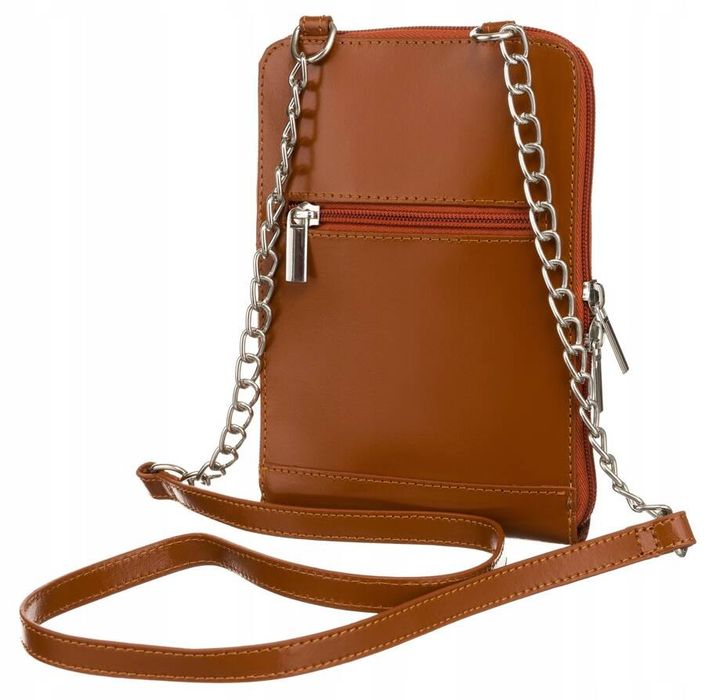 mini torebka damska ze skóry naturalnej