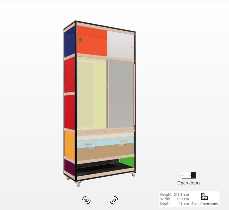 Designerska szafa KEWLOX awangardowy, modułowy mebel