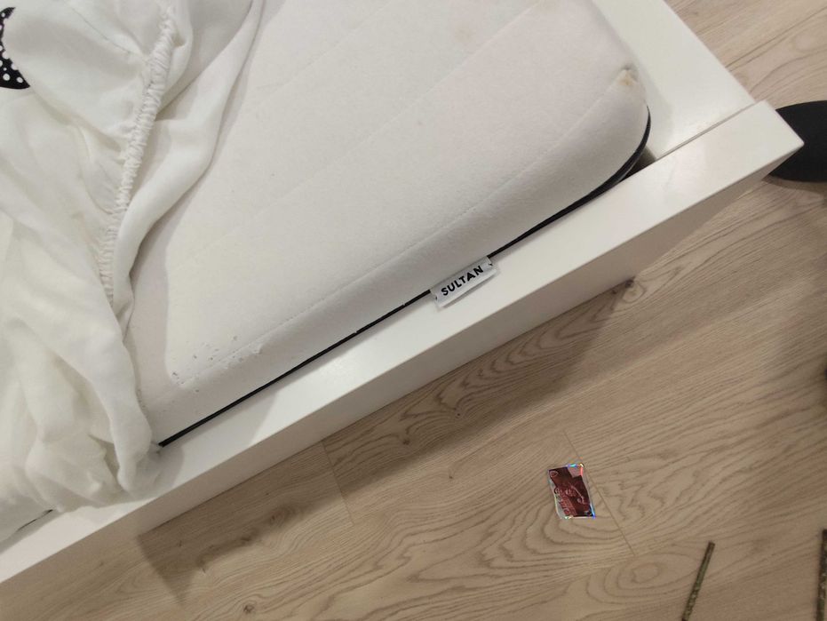 Cama malm, solteiro com colchão e estrado