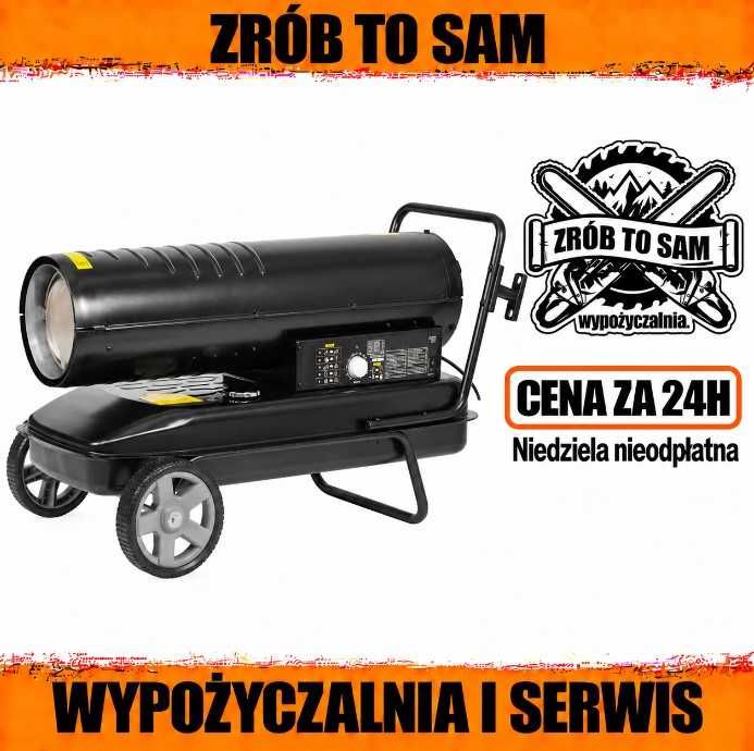 Nagrzewnica olejowa 51kw diesel 50L mocna termostat dmuchawa ogrzewanie pomieszczeń hali budowy budowa wynajem