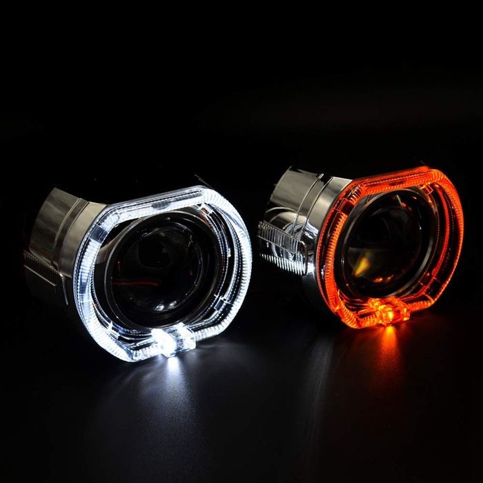 ‼️399грн‼️Биксеноновые линзы 3 с ангельскими глазками galaxy bi-led hella
