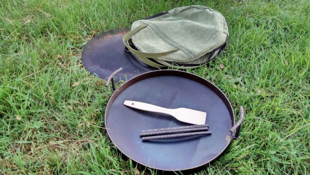 Сковорода из диска бороны 40см сковорідка із диску,турбопечь