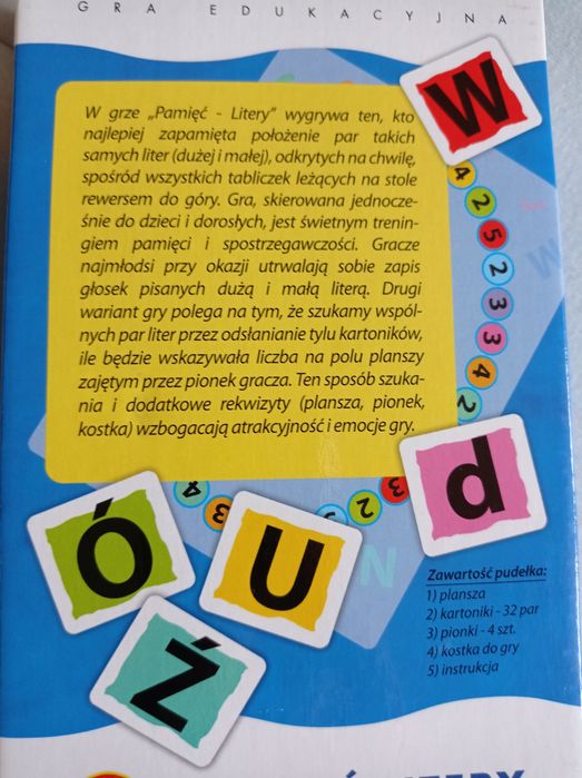 Gra pamięć litery