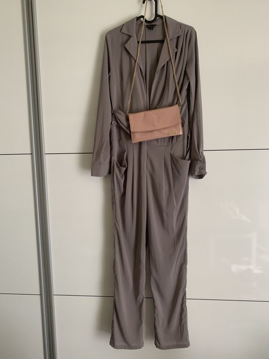 -70% Zestaw kombinezon damski 38 M cielisty elegancki wizytowy