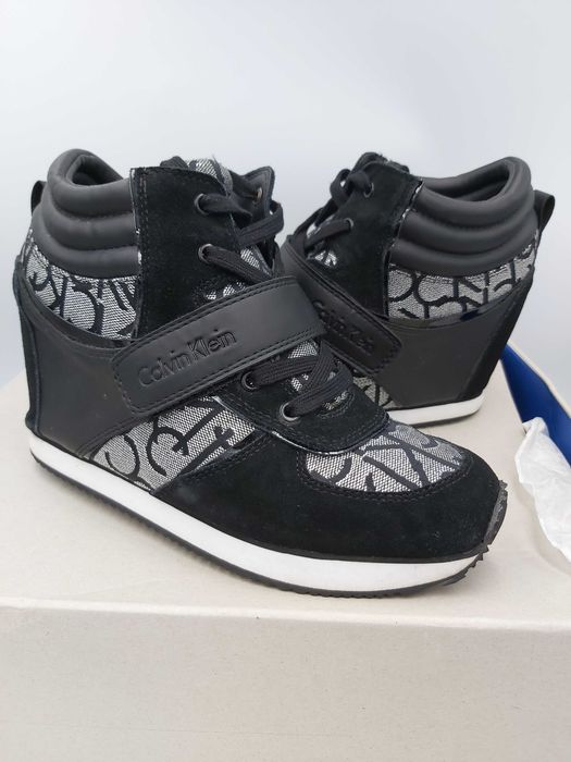 Sneakersy CALVIN KLEIN Srebrne botki rozmiar 39