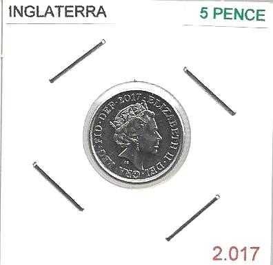 Inglaterra - - “Sistema Decimal” - - - 5 PENCE - - - Moedas