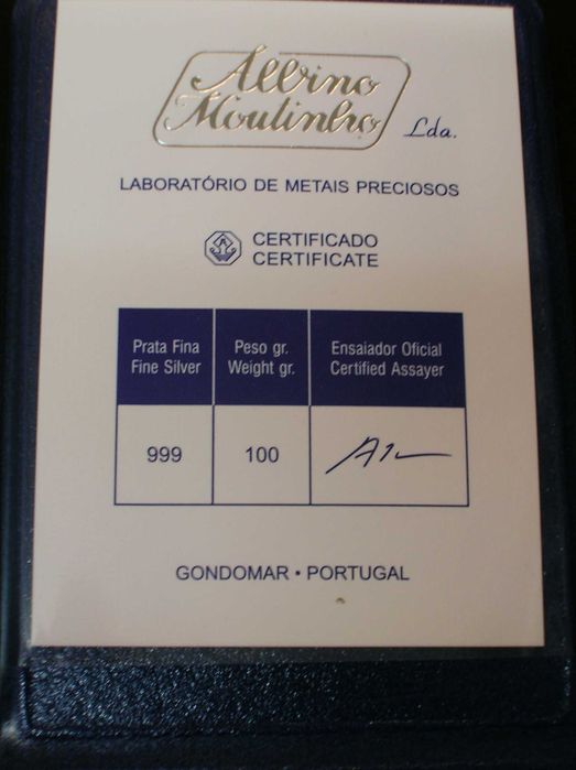 Barra PRATA 100,g / Albino Moutinho