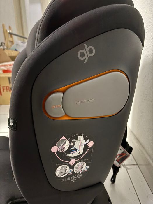 Cadeira Auto GB EVERNA-FIX Velvet Black (Grupo 1/2/3 | 9-36 kg)