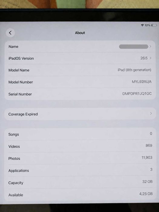 iPad 8 gen. 10,2" 32 GB Wi-Fi + etui