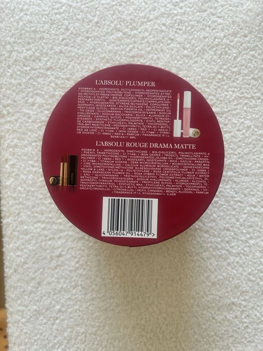 Lancome zestaw prezentowy podarunkowy l’absolu rouge szminka i blyszczyk