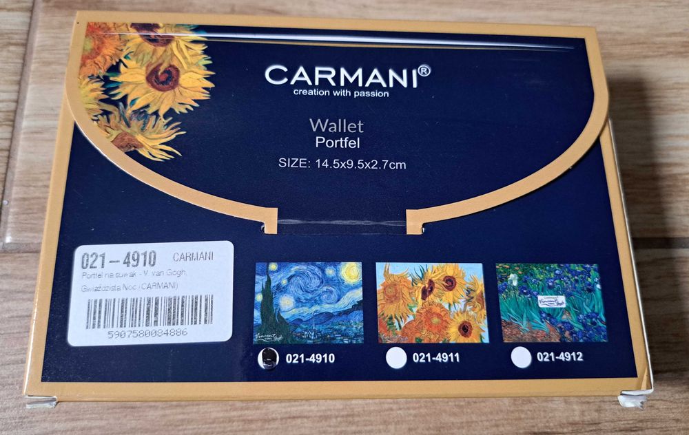 Portfel Carmani syntetyk niebieski Vincent van Gogh