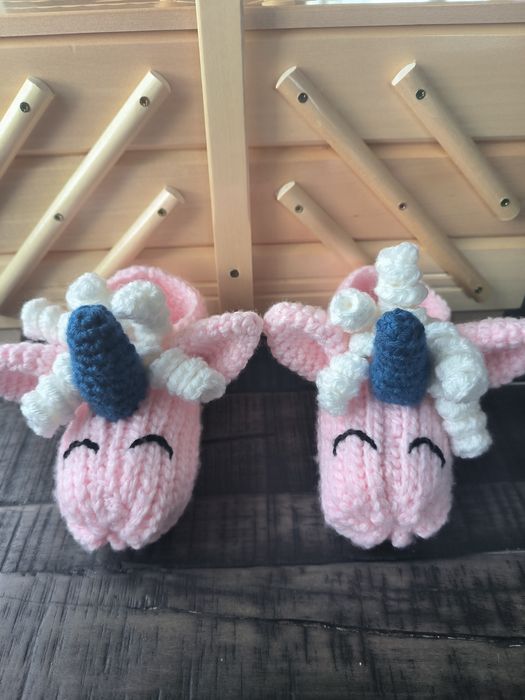 Bambosze kapcie jednorożce