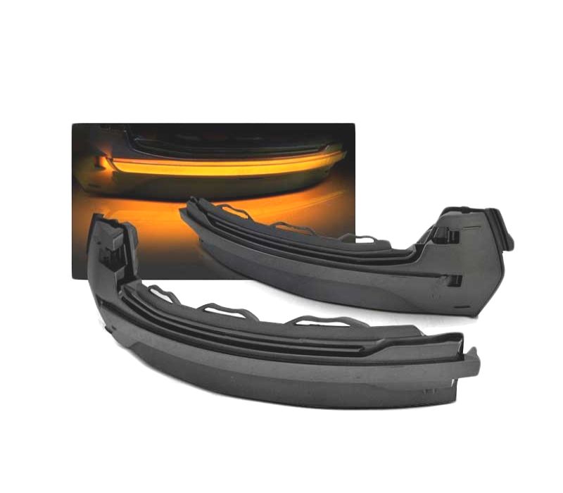 PISCAS LATERAIS LED DINAMICOS PARA ESPELHOS PARA AUDI A3 8V 12-20 ESCURECIDOS