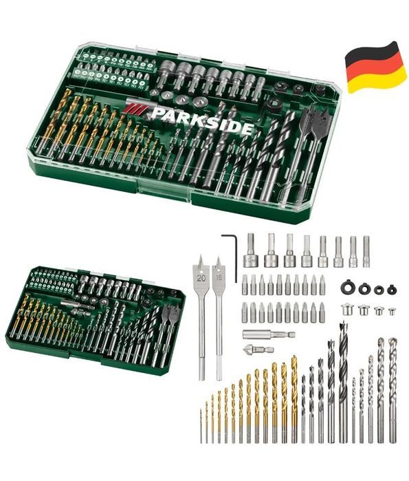 Набір свердел і біт Parkside 64 шт | Універсальний