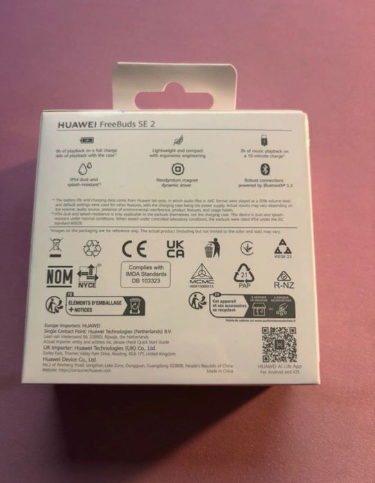 Słuchawki Huawei FreeBuds SE 2 - niebieskie