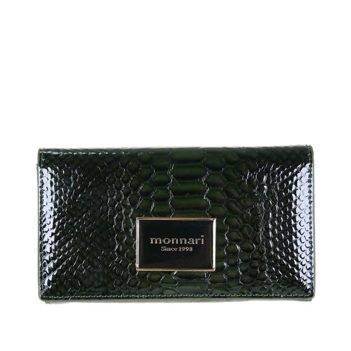 monnari portfel skóra naturalna zielony