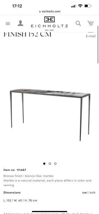 Konsola Eichholtz hanley bronze finish
