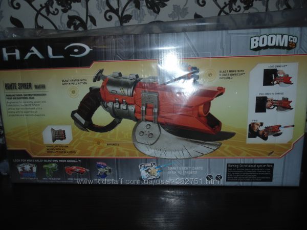 Великий бластер пістолет BOOMco Halo Brute Spiker Toy із США