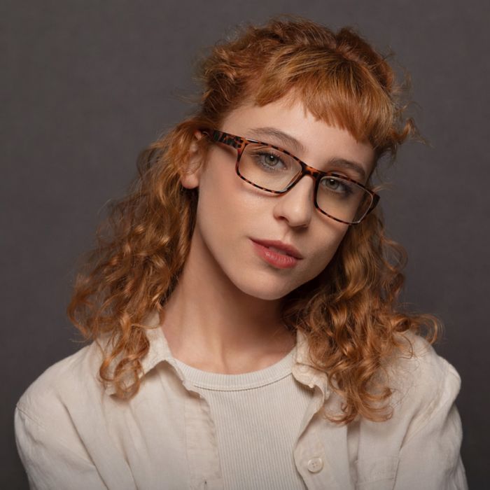 Damskie okulary do czytania +2.0 czarne havana filtr światła