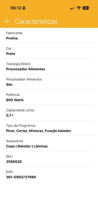 Varinha Mágica Proline 600w preta