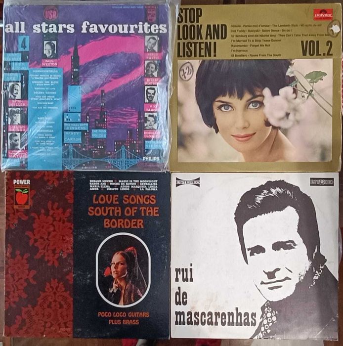Discos de vinil antigos – Música popular portuguesa e estrangeira