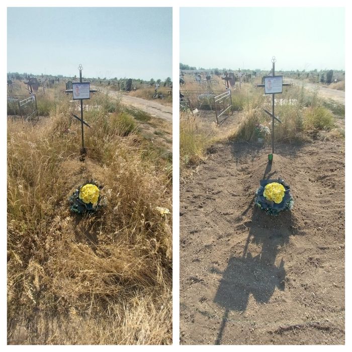 Уборка могил, покраска ограды