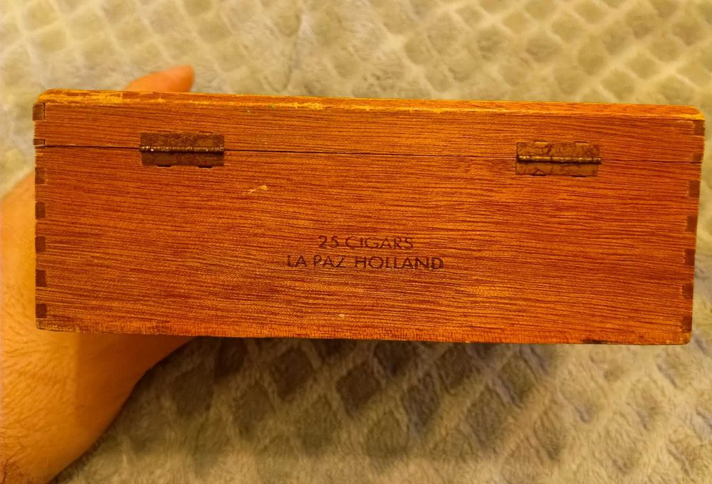 Caixa antiga de charutos Gran Panatela La Paz – madeira vintage