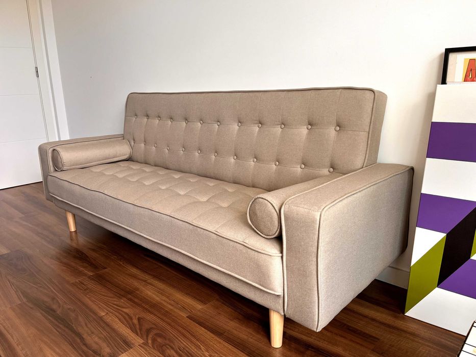 Sofá-cama SKLUM Brion de 3 lugares - Beige Creme