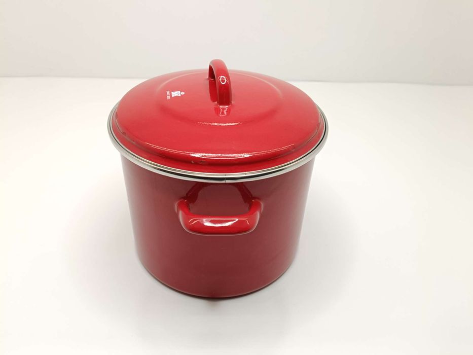 Garnek z pokrywką, BK Holland Indigo Pot, czerwony, 8,7 l (DEFEKT)