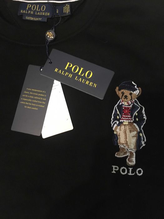 bluza czarna ralph lauren polo roz.L 100%cotton bear
