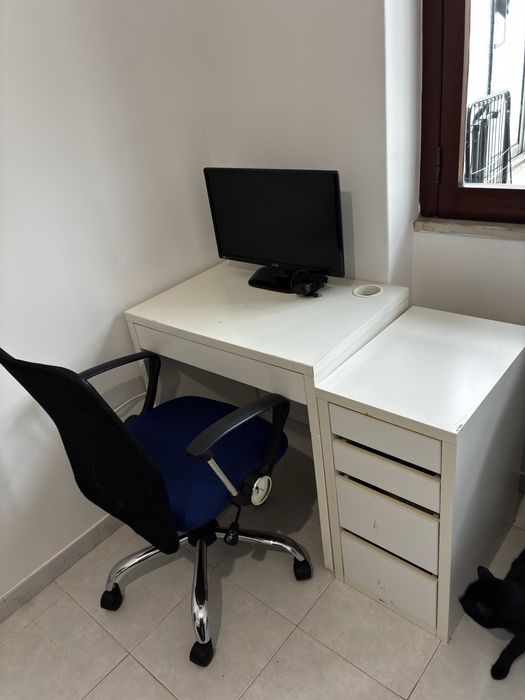 Secretaria branca IKEA completa