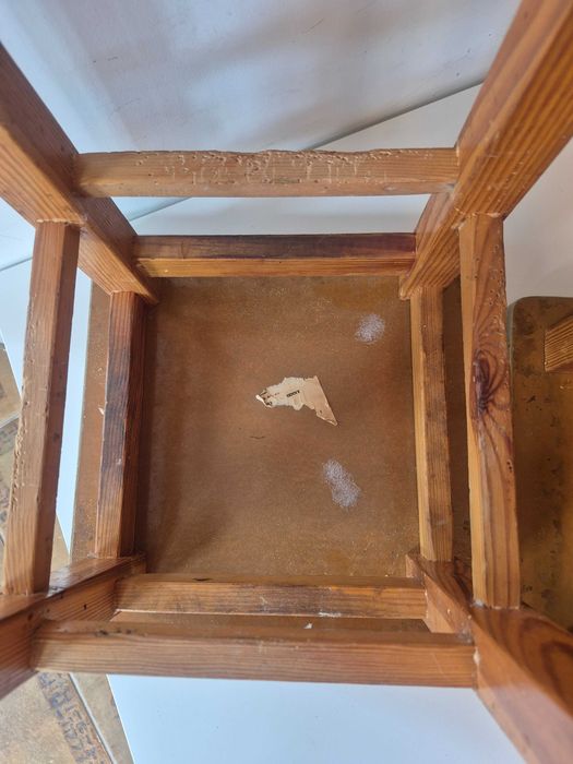 Stary taboret PRL krzesło 30 x 30 do renowacji 2 sztuki