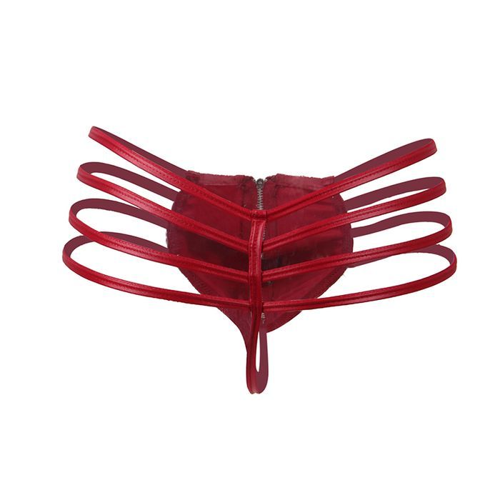 Męskie Stringi z Rozpinanym Zamkiem - XL