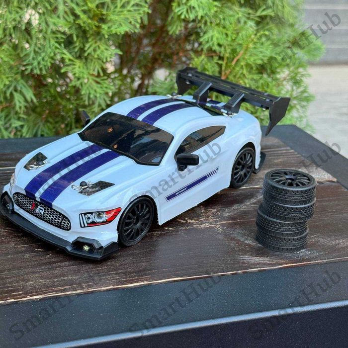 Дрифт машинка на радиоуправлении Ford Mustang Белая. Машинка на пульте