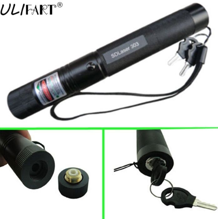 High-Power Green Laser Pointer with Safety Key.64861386271491121