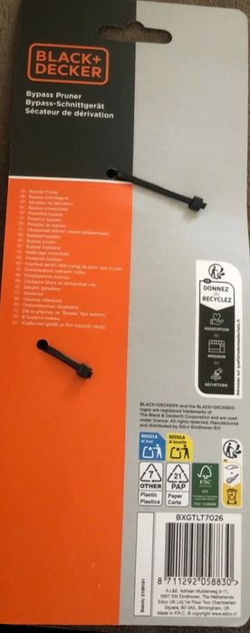 Tesoura de podar Black and decker