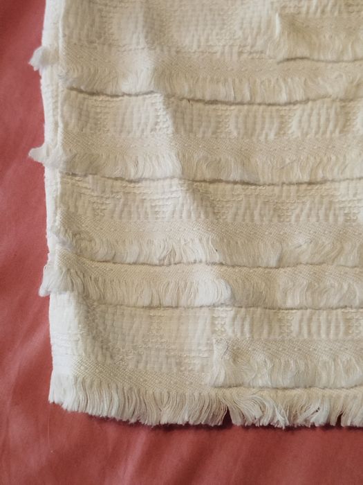 Biała spódnica mini boho z frędzelkami H&M 36 S