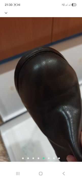 Кожаные женские сапоги Braska, состояние новых