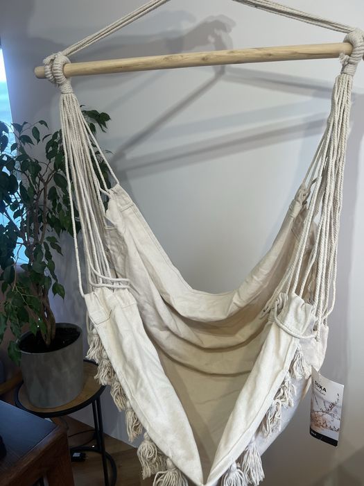 Huśtawka materialowa boho, wiszące siedzisko DUKA