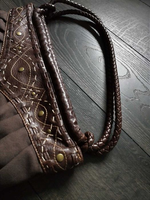 Torebka torba Levi's ciemny brąz - jak nowa