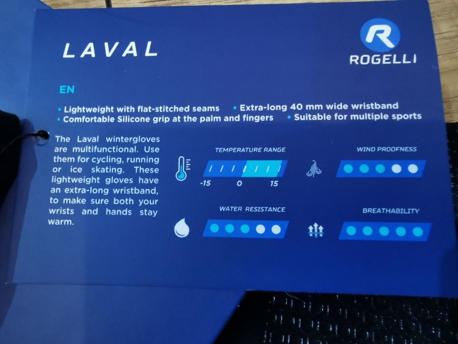 Rękawice rowerowe z membraną Rogelli Laval roz. 2XL