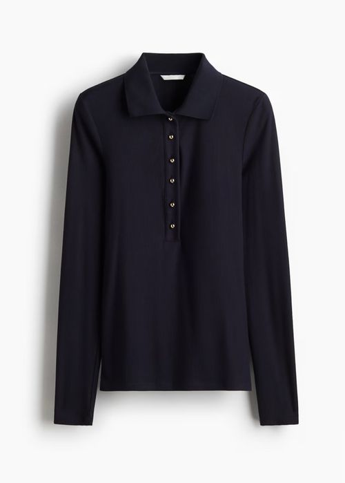 H&M поло з м’якого трикотажу в рубчик.