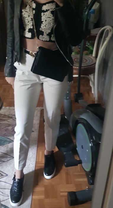 Białe, kremowe cygaretki H&M 36 M