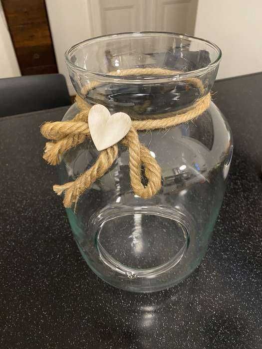 Duży słoik szkło wazon las w słoiku