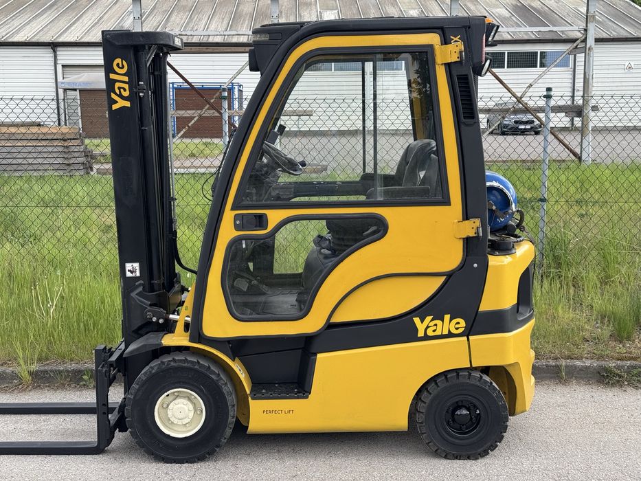 YALE [2013r] wózek widłowy 1600kg 1.6t | UDT  LPG | kabina + ogrzewanie | JAK NOWY