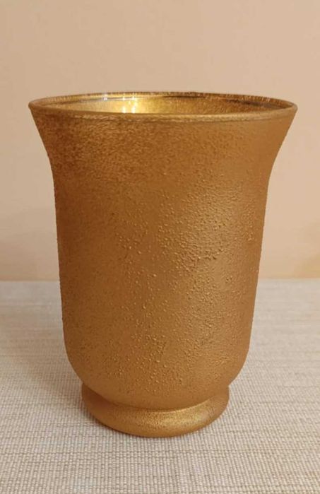 Vaso em vidro no tom de dourado velho - muito bom