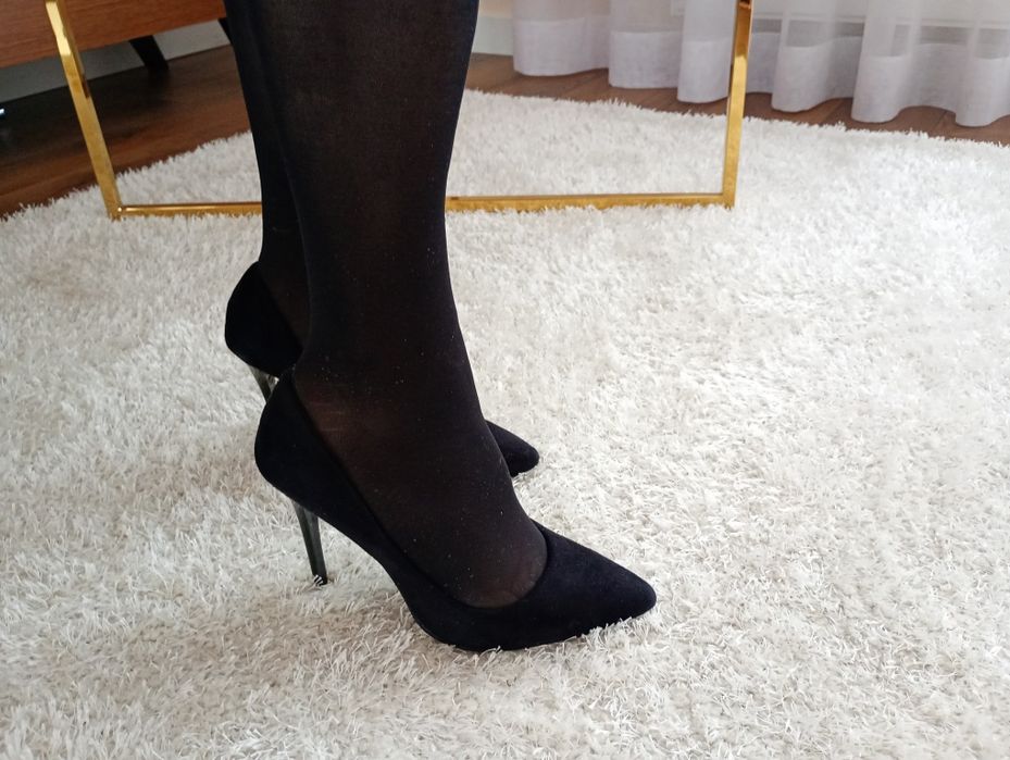 Czarne szpilki czółenka 39